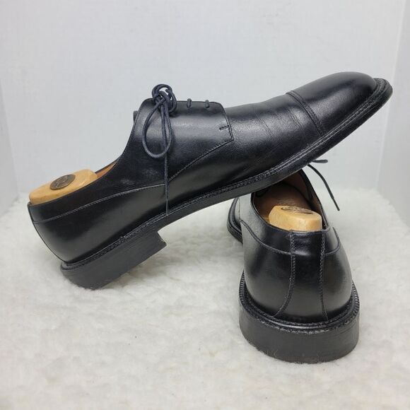 Salvatore Ferragamo 'posillipo' Mens Size 11  D Black Leather Cap Toe Oxfords - Picture 5 of 15